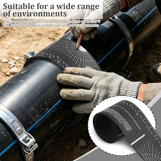 Flexible Pipe Measuring Tool – Bendable Ruler for Curved Surfaces, Hose & Pipe Measurement, Dual Scale Inches/cm, Flexible Ruler Set for Plumbing, HVAC, Automotive, DIY (1)