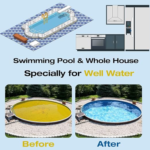H&G Lifestyles Whole House Iron Filter for Well Water,Replacement 10 x 4.5 | GAC KDF Water Filer Cartridge,Reduce Iron Manganese Fluoride, Chlorine Odor Heavy Metal Lead, for 10" x 4.5" Water Filter