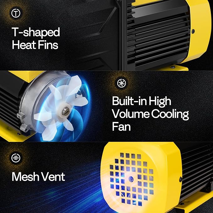 SPECSTAR 1/3 HP 4.5 CFM 1-Stage HVAC Vacuum Pump and 4 Way AC Manifold Gauge Set with Leak Detector 5ft Hoses & Accessories for R134a R12 R22 R502 R410a Auto Air Conditioning Refrigeration Recharging