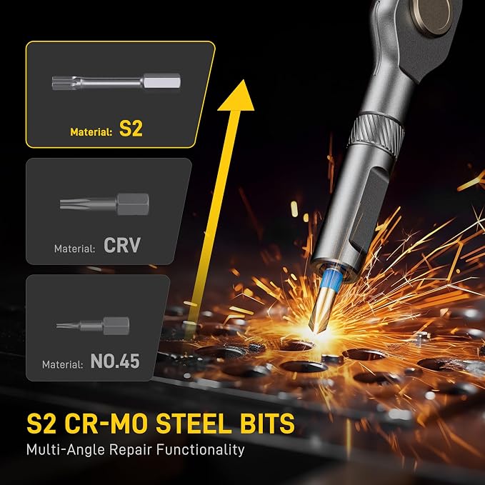 42 in1 Magnetic Screwdriver Set Precision Multi Bit Ratchet T Handle Repair Kit for Electronics, Phone, Laptop, Watch, Eyeglasses – Portable Tool Set for Home & DIY