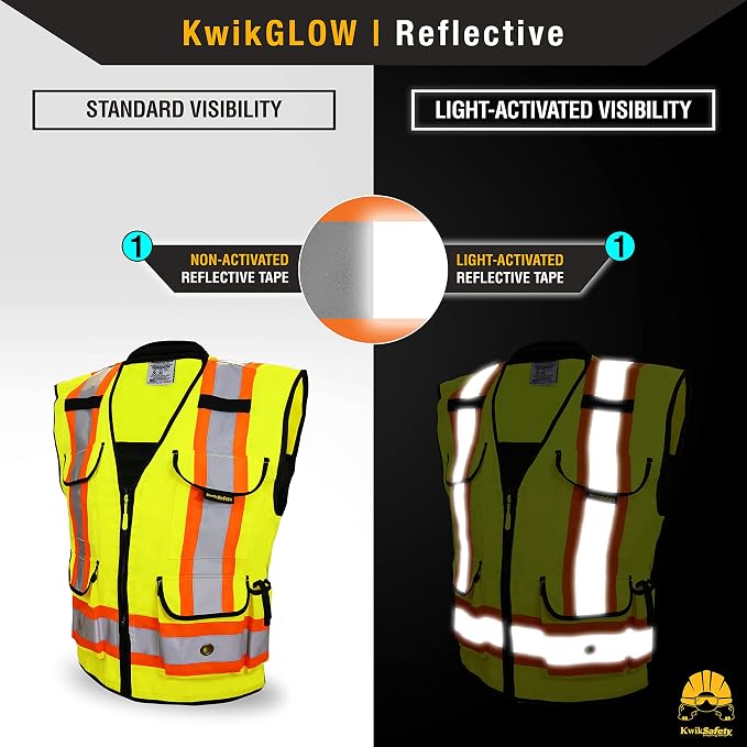 KwikSafety GODFATHER Safety Vest Class 2 & Class 3 ANSI OSHA Hi Vis Vest