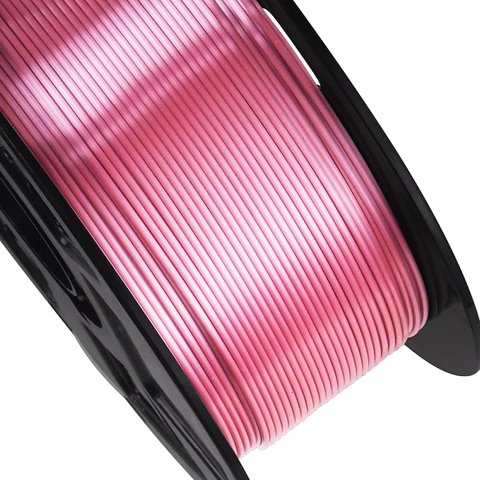 1.75mm Silk Rose Gold PLA Pink Pearlescent Shining 3D Printing Material, 1kg 2.2lbs 3D Plastic Material, Widely Support for FDM 3D Printer, Easy to Print by BBLIFE