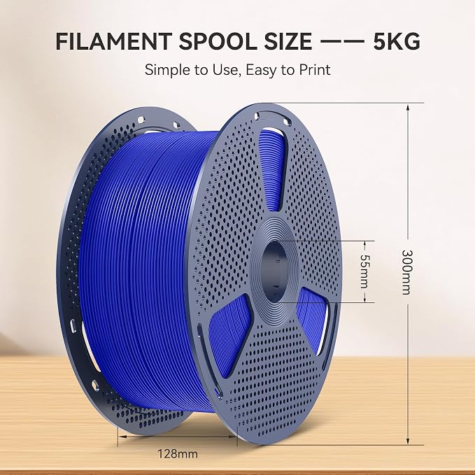 SUNLU Large Spool 5KG High Speed PETG 1.75mm, 3D Printer Filament PETG, Suitable for Printing Large 3D Models, Fit Most FDM Printers, Dimensional Accuracy +/- 0.02mm, 5kg Spool, Grey
