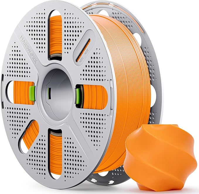 PLA Basic, Pre-Dried Filament with Quick-Swap Reusable Spool 1kg (2.2lbs), 1.75mm 3D Printing Filament, Compatible with Bambu Lab 3D Printers – Pumpkin Orange