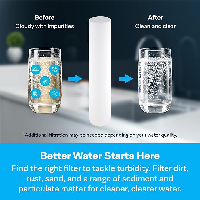 SpiroPure 20x4.5 BB 10 Micron Spun Sediment Water Filter SDC-45-2010 6 Pack