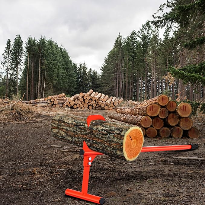 Timberjack Log Lifter, Heavy Duty Steel Log Jack, 50.9" Adjustable Log Roller Cant Hook, Ups to 15.5" in Dia Log Roller Tool, Logging Tools for Rolling and Raising Up Logs