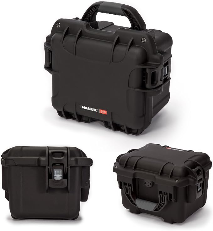 NANUK 908 Waterproof Hard Case with Padded Dividers - Black