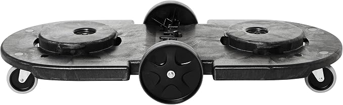 Rubbermaid Commercial Products Dolly for BRUTE Trash Can Wheels Black for Restaurants/Back of House/Offices/Warehouses/Airports/Commercial Environments