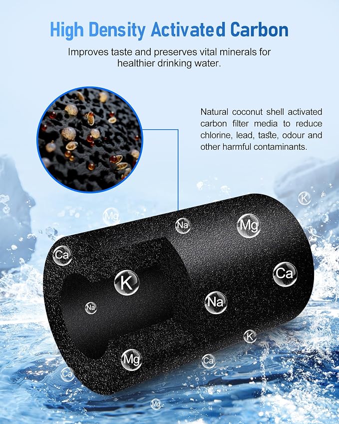 100186 Water Filter Replacement Cartridge Compatible with Amway espring Water Filter System, High-Precision Filtration, Retains Calcium & Magnesium beneficial minerals
