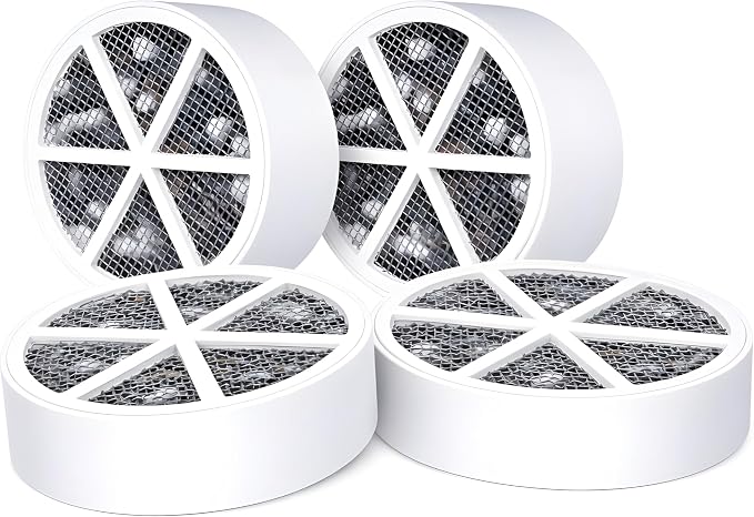 Crystal Quest Bath Ball Replacement Cartridge – Removes Chlorine, PFAS & Odors – Easy-to-Install Water Filter – Eco-Friendly, Durable & Skin-Safe – Built in the USA [4 Pack]