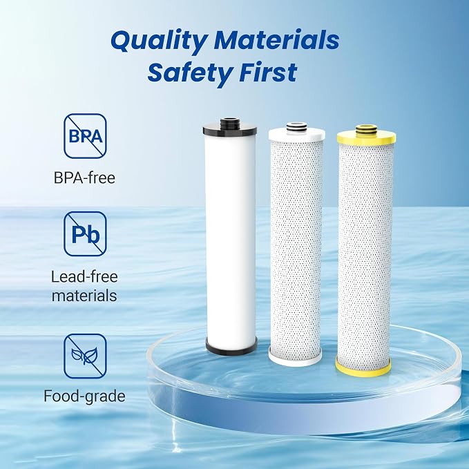 Waterspecialist WS851 Water Filter, Replacement for Aquasana® AQ-5300+R, Claryum® 3-Stage Max Flow, AQ-6300M, 800 Gallons, 3 Filters