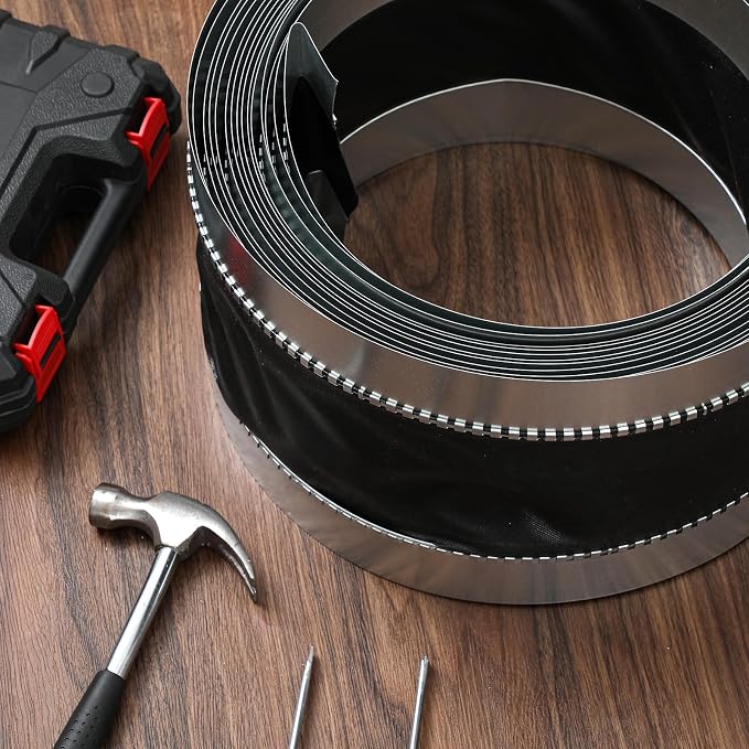 Zonon 6-1/2 x 100 ft Vinyl Flexible Duct Connector Canvas Duct Connector Roll for Dryers Range Hoods HVAC Kitchen and Other Household Scenarios