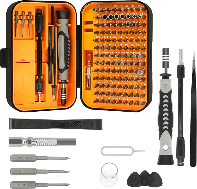 GMTOOLS Precision Screwdriver Set, 130 in 1 Electronics Magnetic Screwdriver Set with 120 bits Repair Tool Kit for Computer, PC, Laptop, Phone, Mac, Tablet, Home DIY, Game Consoles, Glasses, Watch