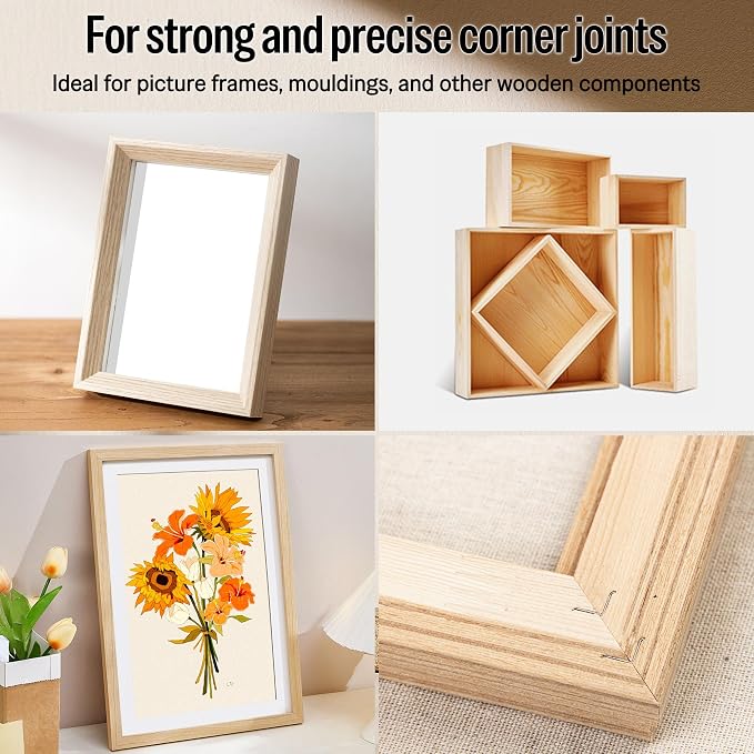 meite Picture Frame Nails 9/32-Inch Length Hardwood V Nails 5-Boxes-Pack | Compatible with V1015B Nailer Joiner Gun, 10.3mm Diameter for Wood Corner Framing