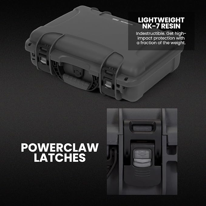 NANUK Hard Case with Custom Foam Insert for Glock, IP67 Waterproof & Crushproof, Rugged Construction for Ultimate Protection, Made in Canada