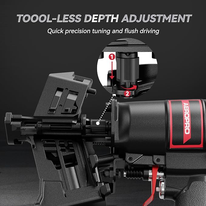 AeroPro CN45N Pneumatic Roofing Nailer – Professional Heavy-Duty Roofing Nail Gun for 15 Degree 3/4″–1-3/4″ Coil Nails on Asphalt Shingles
