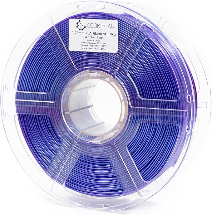 Cookiecad PLA Filament 1.75mm 1kg Iridescent Glitter 3D Printer Filament - Witches Blue Elixir PLA