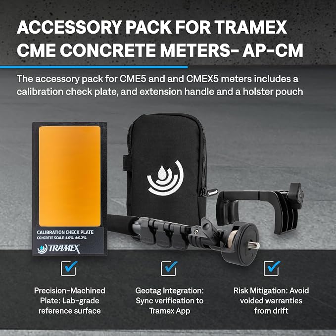 Tramex Accessory Pack for Performing In-Situ Relative Humidity Test in Concrete as Per ATSM F2170 | Reusable Hygro-i2 Probes, Interface Cable, Calibration Salt Check, ¾” Hole Liners & Tool Kit