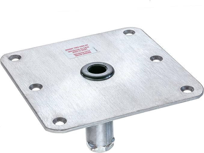 Swivl-Eze attwood SP-67739 Swivl-Eze Lock'N-Pin Stainless Steel 7-Inch x 7-Inch Non Threaded Boat Seat Pedestal Base