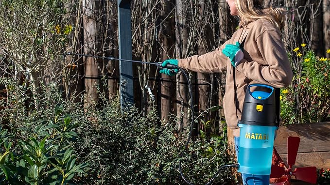 Matabi e7 - Electric Garden Sprayer 1,3 Gal - Battery-Powered Sprayer with USB-C Charging - Star/Stop System - Adjustable Nozzle & Translucent Tank