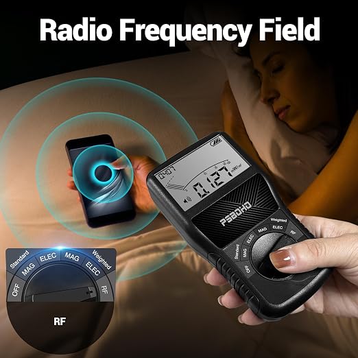 3-in-1 EMF Meter Detects Electric Field (EF), Radio Frequency Field (RF), Magnetic Field (MF) - for Home EMF Detector, Office, Outdoor and Ghost Hunting, Radiation Detector Meters