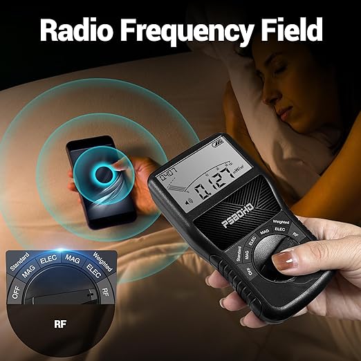 3-in-1 EMF Meter for Electric Field (EF), Magnetic Field (MF), Radio Frequency (RF) Detection - EMF Radiation Tester for Home, Office, Outdoor, EMF Detector Meter