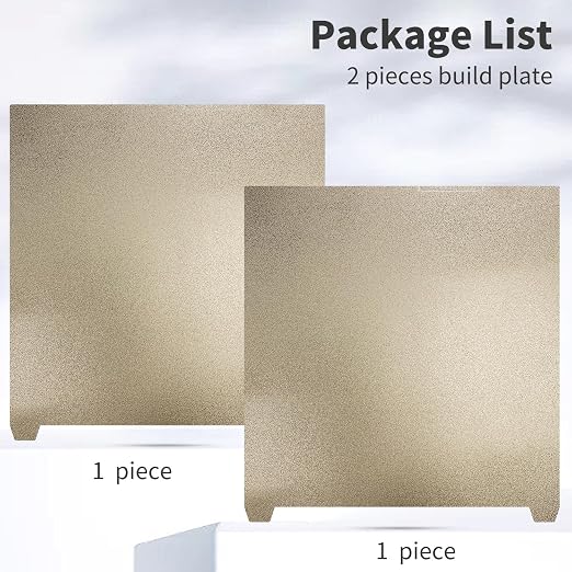 Upgraded 2 Packs 370x370mm K2 Plus Build Plate Double Sided Textured Flexible Spring Steel PEI Sheet Magnetic Printed Bed for Creality K2 Plus Accessories 3D Printer.