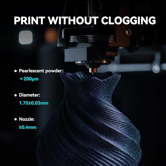 SUNLU Galaxy PLA 3D Printer Filament, Sparkling and Dazzling PLA Filament 1.75mm, Neatly Wound 3D Filament, Colorful Black, Dimensional Accuracy +/-0.02mm, 1KG Spool.(PLA Galaxy Green)