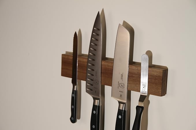 Mercer Culinary Magnetic Bar, 12 x 2-3/8 x 3/4, Acacia