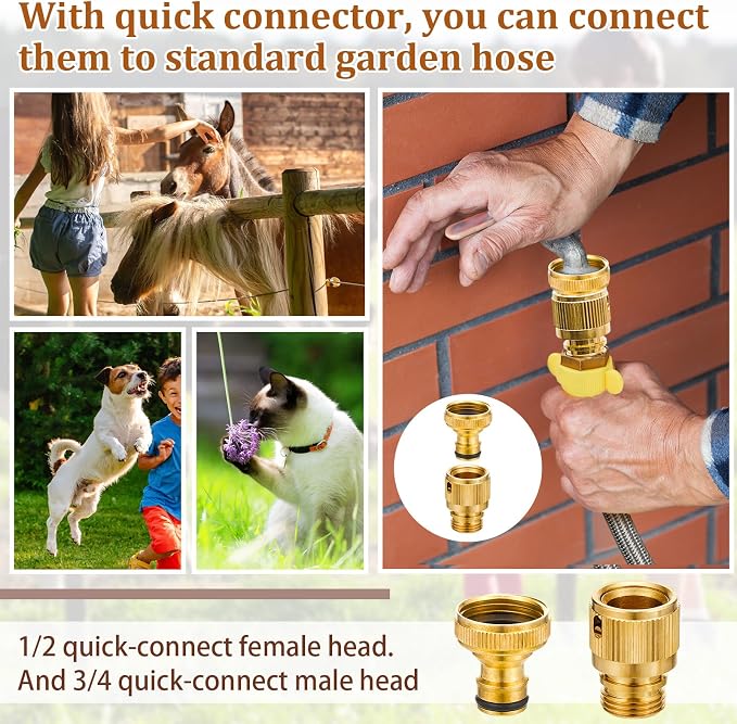 Tessco for you 2 Pack 4.5l/1.2 Gallon/152 oz Large Automatic Livestock Water Bowl, Stainless Steel Horse Waterer Dispenser with Float Valve, Automatic Animal Waterer for Dog Pig Cattle Dog Goat Farm