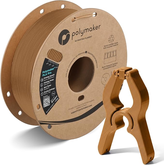 Polymaker PLA PRO Filament 1.75mm 1kg, Tough & High Rigidity Army Beige 3D Printing Filament, PolyLite PLA PRO High Speed, Print with Most 3D Printers