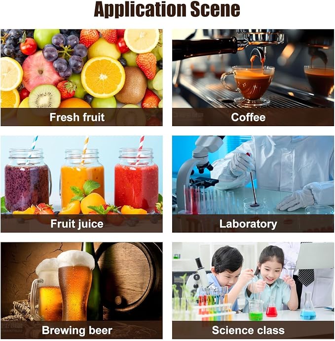 Digital Brix Refractometer GOYOJO Brix Meter Lab Refractometer ±0.5 Brix/1℃ Accuracy, 0-55% Range with ATC for Fruits Juices, Beer, Wine, Coffee &Mor Liquid Sugar Content Test