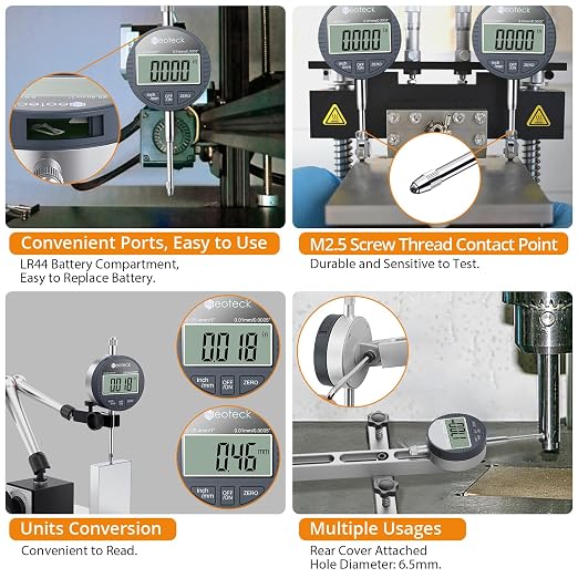Neoteck 1'' Digital Indicator+Digital Table Saw Gauge Set
