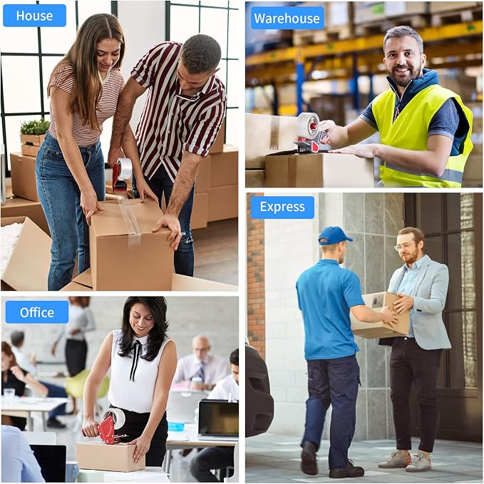 JARLINK Clear Packing Tape (6 Rolls), Heavy Duty Packaging Tape for Shipping Packaging Moving Sealing, Stronger & Thicker 2.8mil, 1.88 inches Wide, 60 Yards Per Roll, 360 Total Yards