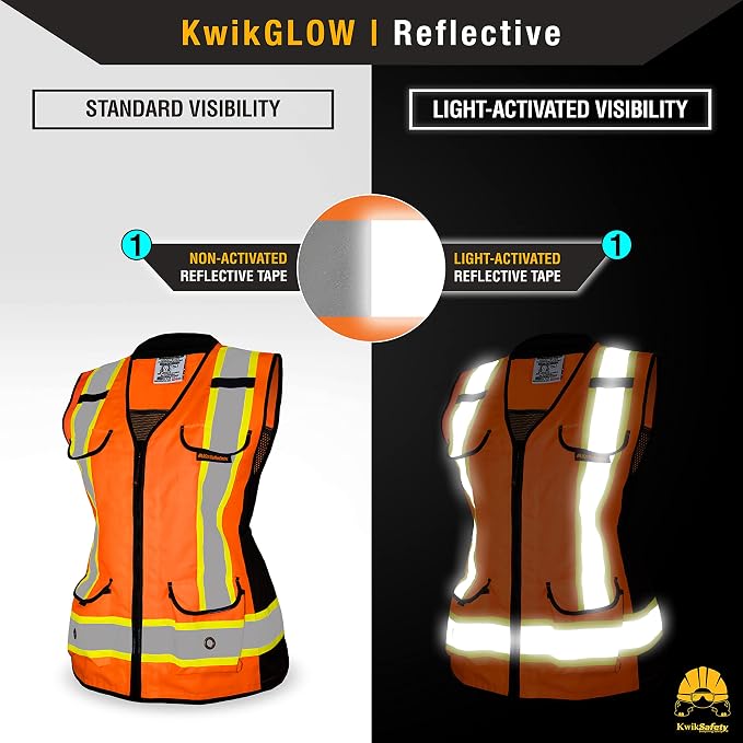 KwikSafety - Charlotte, NC - GODMOTHER (LOOSE FIT) Class 2 & Class 3 Safety Vest for Women [TABLET POCKET] ANSI OSHA