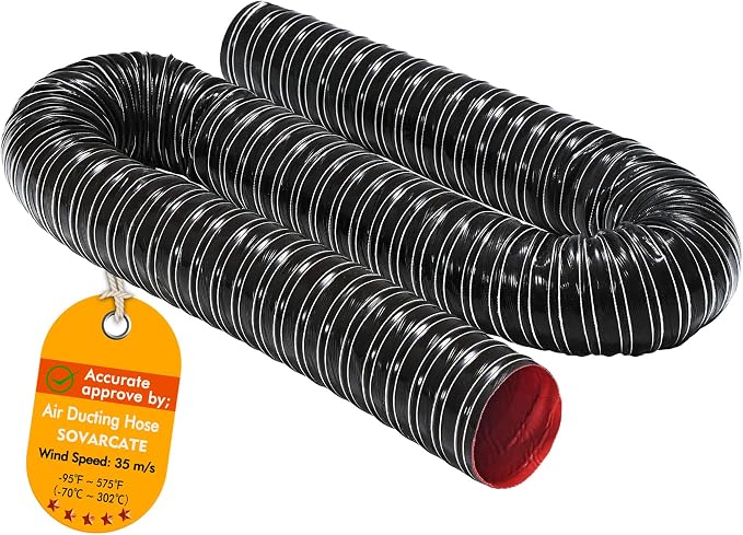 2 1/2 in Intake Hose Automotive Air Duct Hose Length 2 Meter (6.6 Feet) Double-layer Silicone Flexible Brake Cooling Ducting Induction vacuum hose for Air System (Black)