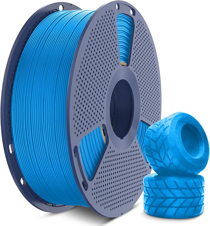 SUNLU TPU 3D Printer Filament 1.75mm, High Speed 95A TPU Filament, Flexible 3D Filament for Fast Printing, Dimensional Accuracy +/- 0.03mm,(1kg Azure,95a TPU)