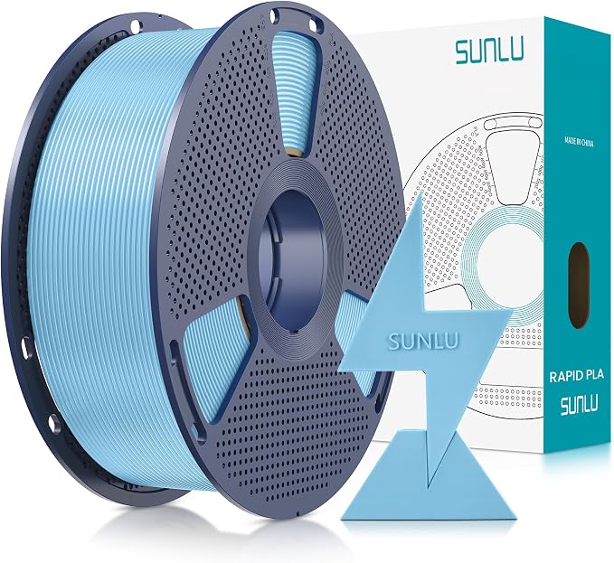 SUNLU High Speed PLA Filament 1.75mm, 1KG Sky Blue | 30mm/s - 600mm/s Print Range, High Speed 3D Printer Filament, Fast Printing, Neatly Wound, Dimensional Accuracy +/- 0.02mm