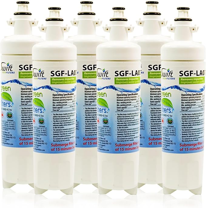 Swift Green Filters SGF-LA07 (6 Pack) LT700-P, 04609690000, 09690, 46-9690, ADQ36006102, ADQ36006101 LG Replacement Water Filter