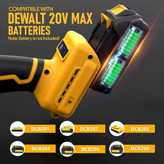 Cordless Cut Off Tool Compatible With DeWalt 20V MAX Battery(NO Battery) 3" Brushless Mini Circular Saw with Blades,19000RPM,Removable Dust Cover for Metal/Wood/Tile/Plastic | 3" Brushless Mini Cordless Cut Off Tool with Blades,19000RPM,Removable Dust ...