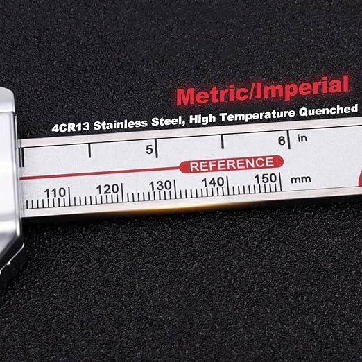 Long Upper Jaw Digital Caliper, Electronic Caliper Measuring Tool with Long Upper Jaw for Measuring Diameter of Deep Holes, 0-8"/200mm Measuring Range, 0.0005"/0.01mm Resolution (8 Inch)