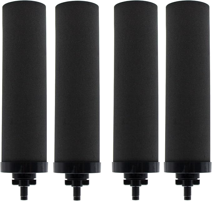 1 Micron Water Filter Replacement for Berkey® BB9-2® Black Filters | Compatible with Berkey® Gravity Filter System, Pack of 4