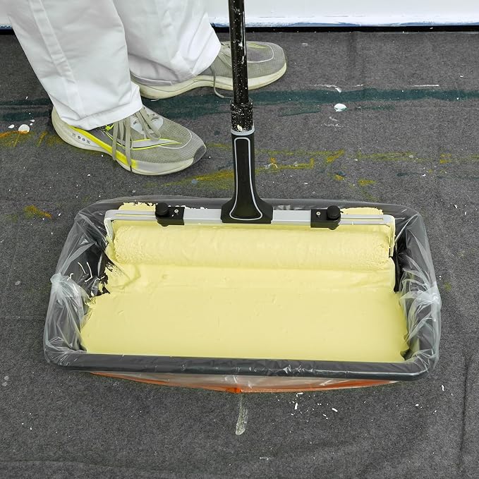 ROLLINGDOG 18 Inch Disposable Paint Tray Liners-18" Paint Pan Liners with Drawstring, Exclusively Used with ROLLINGDOG 18 Inch Paint Roller Kit for Interior or Exterior Home Improvement (Pack of 5)