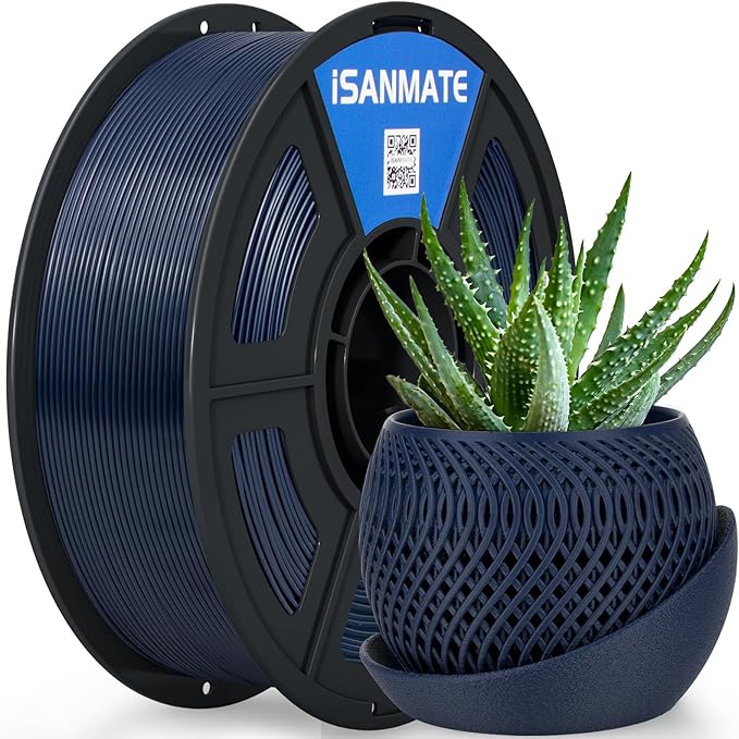 iSANMATE 3D Printer Filament ASA Navy Blue, UV & Weather Resistant ASA Filament Perfect for Outdoor Functional Parts, for Bambu Lab 3D Printers,AMS,AMSLite, 1kg Spool (2.2lbs)
