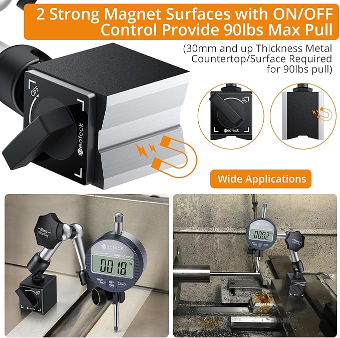 Neoteck 1'' Digital Indicator Table Saw Gauge+1" Digital Indicator Set