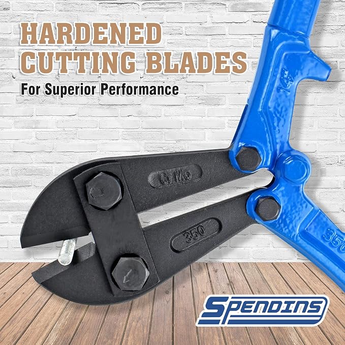 14 IN Bolt Cutter with Drop Forged Cr-Mo Alloy Steel Blades,with Ergonomic Handle,Heavy Duty Metal Cutter for Rebars, Chains, Locks, Wires, Bolts, Fence.