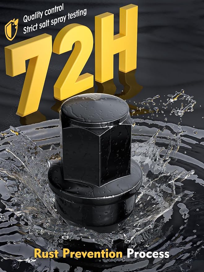 MIKKUPPA 24pcs M14x1.5 OEM Lug Nuts - Replacement for 2015-2024 Ford F-150 F150 Expedition Lincoln Navigator Factory Wheels, Black OEM Solid One Piece Design Large Acorn Seat Tire Lug Nuts