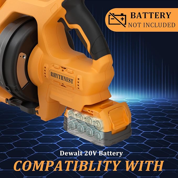 Cordless Drain Auger Compatible with Dewalt 20V Battery, 24 FT Replaceable Auto-Feed Plumbing Drain Snake That Clear Clogs in 3/4''-3” Pipes of Sink, Toilet, Bathtub, and Sewer(No Battery)