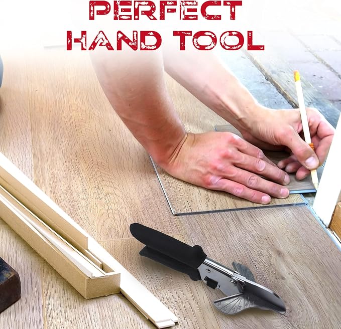 JAVIKA Multi Angle Miter Cutter, Wiring Duct Miter Shears Cutting for 45 To 120 Degree Angular Scissor Soft Wood, Plastic, PVC, Rubber Materials Moulding and Trim, Chamfer and Quarter Round Cutters