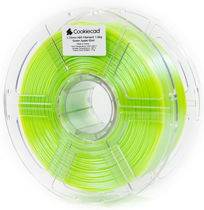 Cookiecad ABS Filament 1.75mm 1kg Iridescent 3D Printer Filament - Green Apple Elixir ABS